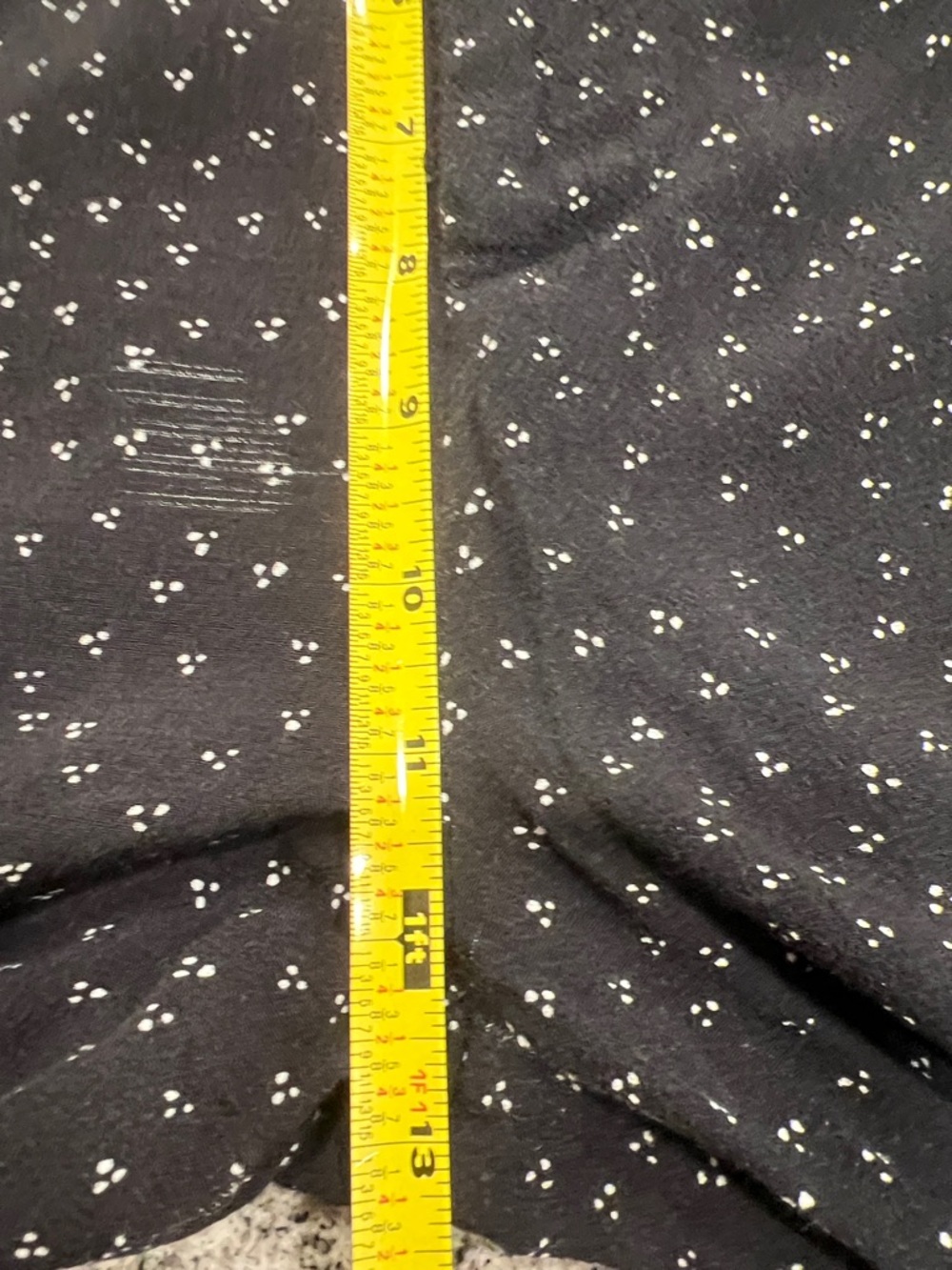 Anthropologie Black Maxi wide leg crop pants with White Micro Floral Print size - Picture 8 of 10